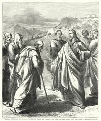 Gebt daher dem Kaiser, was des Kaisers ist, und Gott, was Gottes ist, Matthäus XXII, 21 (Gravur)