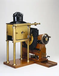 Replik des Zoopraxiskops, entworfen von Eadweard Muybridge, 1880