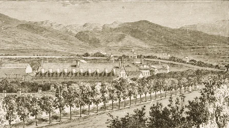 Residenz von Brigham Young (1801-77), zweiter Präsident der Mormonenkirche, Salt Lake City, Utah, aus 
