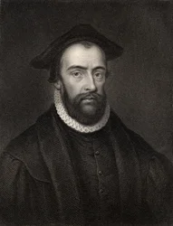 Reverend John Bradford, gestochen von J. Jenkins, aus „The National Portrait Gallery, Volume I“, veröffentlicht um 1820