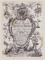 Richard Severn, Juwelier und Spielzeugmacher, Temple Bar, London, Visitenkarte