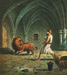 Richard Löwenherz und ein Löwe