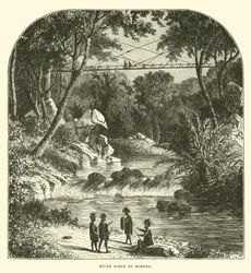 Flusslandschaft in Borneo