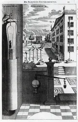 Robert Boyles Entwürfe und Ideen für die Vakuumpumpe, veröffentlicht 1669