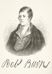 Robert Burns, aus „The National and Domestic History of England“ von William Hickman Smith Aubrey (1858-1916), veröffentlicht in London, um 1890