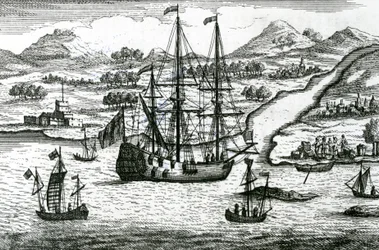 Robinson Crusoe entkommt Kambodscha und betritt einen Hafen im Norden Chinas