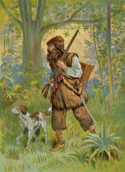 Robinson Crusoe auf der Jagd
