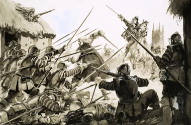 Roundheads kämpfen gegen Cavaliers in Worcester