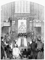 Königliche Zustimmung zum neuen Korn-Gesetz im House of Lords