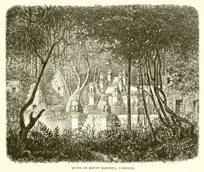 Ruinen auf dem Berg Bakheng, Kambodscha