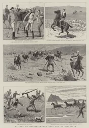 Matrosen zu Pferd, der Navy Cup in Gibraltar (Gravur)