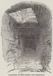 Sallyport von Windsor Castle, gerade entdeckt (Gravur)
