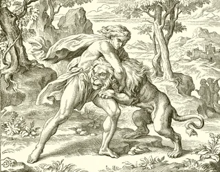 Samson und der Löwe