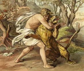 Simson tötet einen jungen Löwen