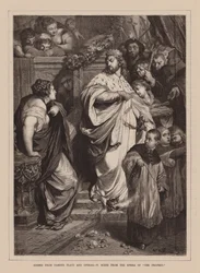 Szenen aus berühmten Stücken und Opern, V, Szene aus der Oper "Der Prophet" (Gravur)