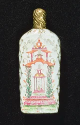 Duftflasche verziert mit einer Pagode