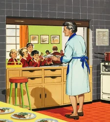 Schulkantinenfrau