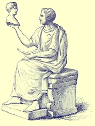 Bildhauer, Illustration aus Geschichte Roms von Victor Duruy, veröffentlicht 1884