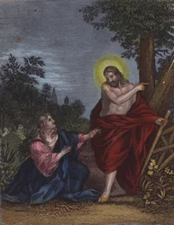Sie, Josephs Gärtner ihn vermutend, sagte ... (farbiger Stich)