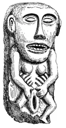 Sheela-na-Gig, aus Ballinahend Castle, Tipperary, Irland