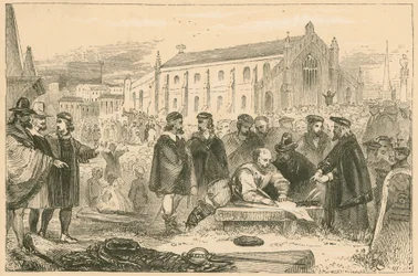 Unterzeichnung des Bundes im Greyfriars-Kirchhof, Edinburgh