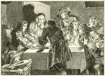 Unterzeichnung der Einladung an Wilhelm von Oranien