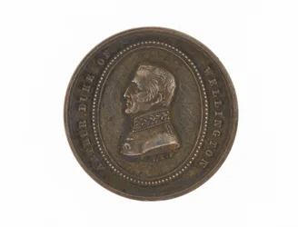 Silbermedaille zur Erinnerung an den Tod des Herzogs von Wellington, 1852