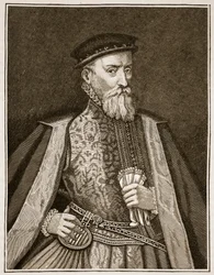 Sir Thomas Gresham, Illustration aus Cassells Illustrierter Geschichte Englands