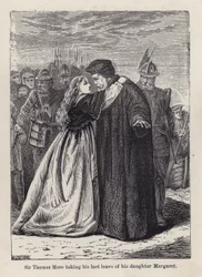 Sir Thomas More nimmt Abschied von seiner Tochter Margaret Roper