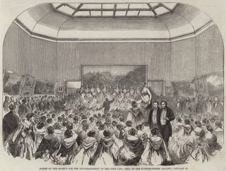 Soiree der Gesellschaft zur Förderung der Schönen Künste, abgehalten in der Suffolk-Street-Galerie, 26. Januar (Stich)