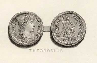 Solidus-Münze aus der Zeit von Theodosius dem Großen