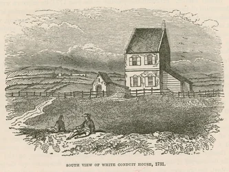Südansicht des White Conduit House, Islington, London