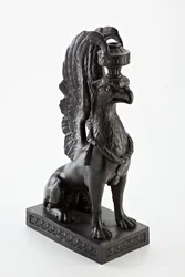 Staffordshire Wedgwood Basaltware-Kerzenhalter in Form eines Greifen, ca. 1771-80