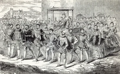 Staatsfortschritt von Königin Elisabeth, Illustration aus 