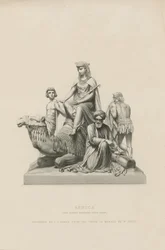 Statue, die Afrika darstellt, die das Albert Memorial schmückt