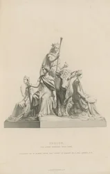 Statue, die Europa darstellt, die das Albert Memorial schmückt