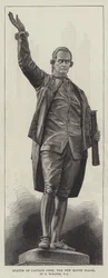 Statue von Captain Cook, für New South Wales, von T. Woolner, RA (Gravur)