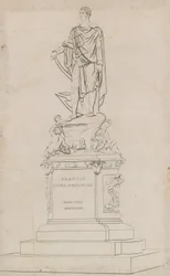 Statue von Frances, Duke of Bedford, am Russell Square, London