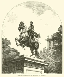 Statue von Philipp IV. auf der Plaza de Oriente