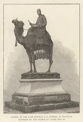 Statue des verstorbenen Generals C. G. Gordon in Chatham, enthüllt vom Prinzen von Wales