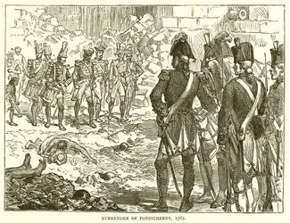 Die Kapitulation von Pondicherry, 1761
