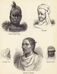 Tawhiao, der Maori-König, der Mahdi, ein Risharin-Araber, König John von Abessinien, Khartoum-Frau