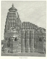 Tempel in Udaipur (Gravur)