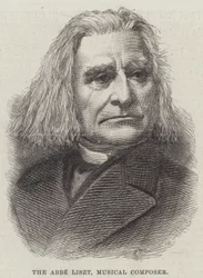 Der Abt Liszt, Musikkomponist (Stich)