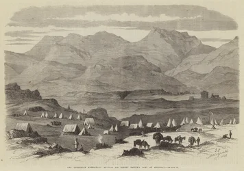 Die abessinische Expedition, das Lager von General Sir Robert Napier in Adigerat