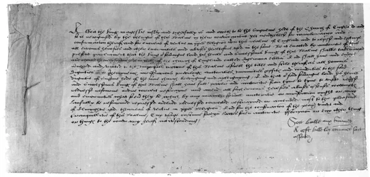 Der Act of Supremacy, der Heinrich VIII. als Oberhaupt der Kirche von England anerkennt, 1534