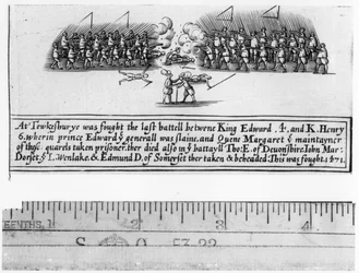 Die Schlacht von Tewkesbury zwischen König Edward IV und Prinz Edward, 1471
