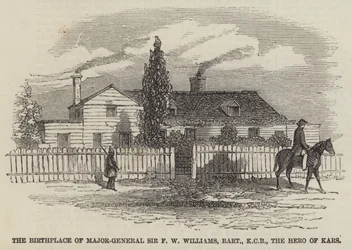 Der Geburtsort von Generalmajor Sir F. W. Williams, Baronet, KCB, der Held von Kars