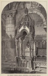 Der Bischofsthron, Oxford Cathedral, das Wilberforce-Denkmal (Stich)