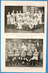 Die Bombay Gymkhanas und die London Caledonians, Fußballteams in The Illustrated Sporting and Dramatic News, 21. November 1891